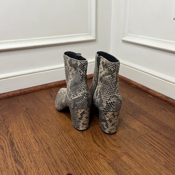 Seychelles Neutral snake skin heeled boots size 7.5 - Picture 3 of 6